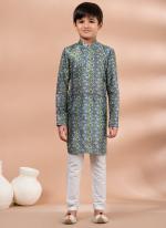 Mono Multi Traditional Wear Digital Printed Kids Kurta Pajama